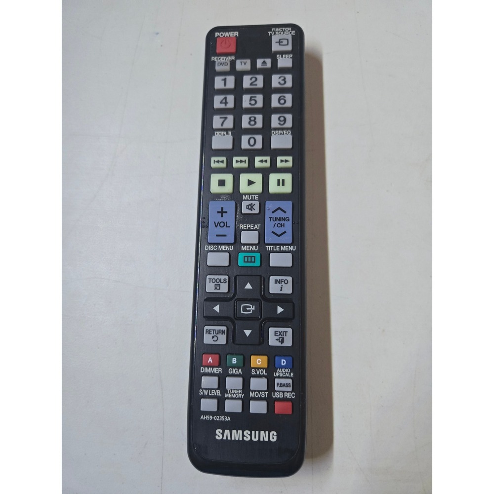 Samsung AH59 02353A TV DVD AV Receiver Remote Control Black
